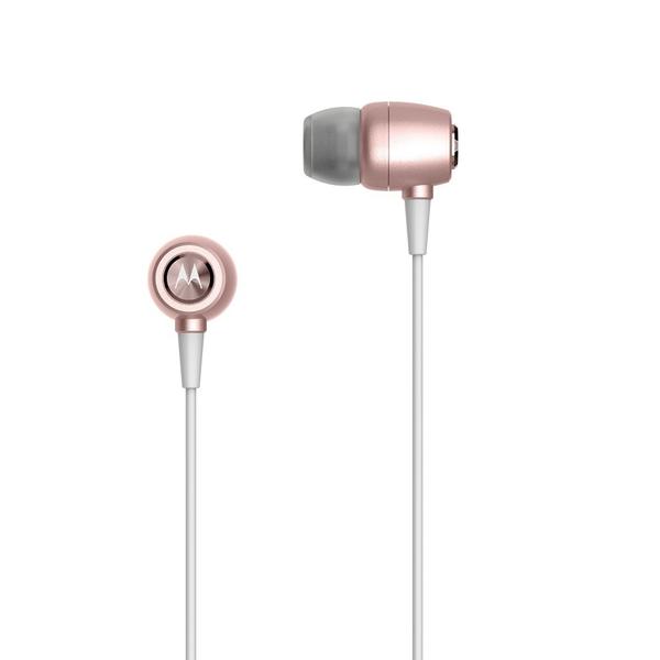 Fone de Ouvido Motorola Earbuds Metal Sh009 Intra-Auricular com Microfone Ouro Rosa