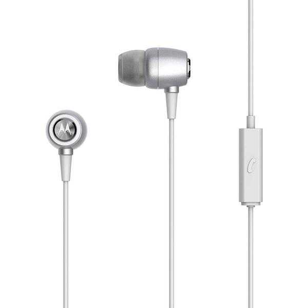 Fone de Ouvido Motorola Earbuds Metal Sh009 Intra-Auricular com Microfone Prata