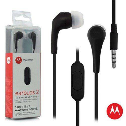 Tudo sobre 'Fone de Ouvido Motorola Earbuds 2 - Sh006bk Preto'