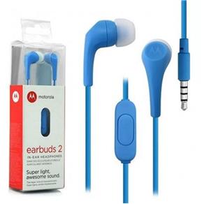 Fone de Ouvido Motorola G4 Play Xt1600 Earbuds 2 Azul