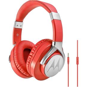Fone de Ouvido Motorola Pulse Max, Cabo Destacável 1,2m com Microfone - Vermelho