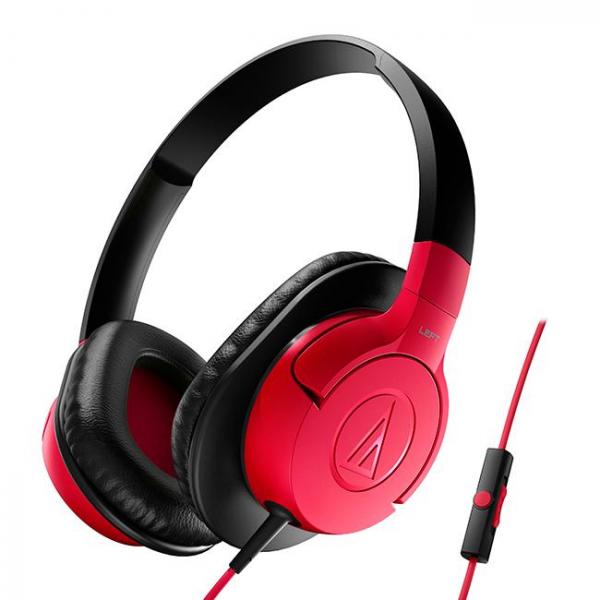 Fone de Ouvido Over-ear para Smartphones SonicFuel ATH-AX1iS Vermelho - Audio Technica