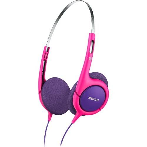 Fone de Ouvido para Crianças com Alça Ergonômica e Ajustável Shk1031/00 Rosa/Roxo Philips