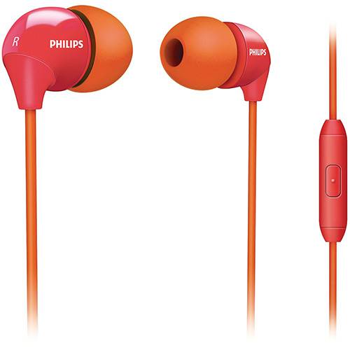 Fone de Ouvido Philips Intra Auricular Laranja/Pink - SHE3575OP/10