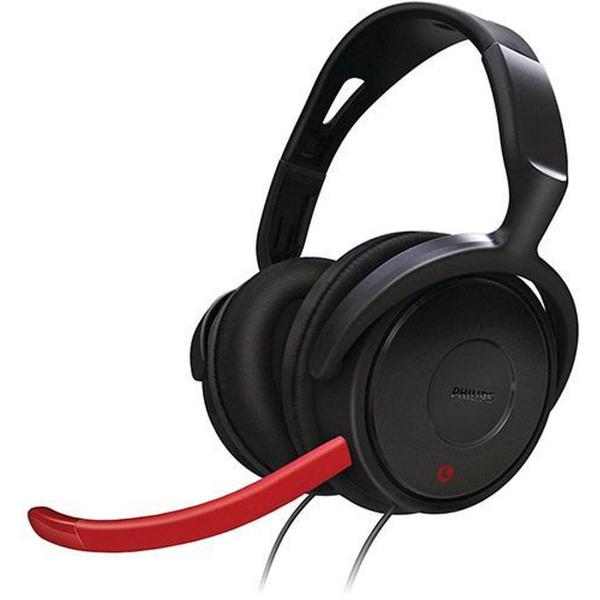 Fone de Ouvido Philips Over Ear com Controle - Shg7980 - Preto/vermelho