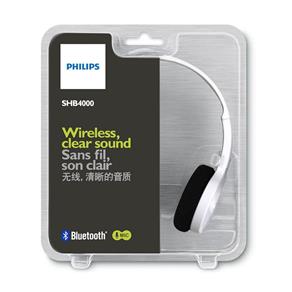 Fone de Ouvido Philips SHB4000WT/00 Headset Estéreo Bluetooth Branco