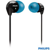 Tudo sobre 'Fone de Ouvido Philips SHE3500BL In-Ear Preto com Azul com Auriculares Emborrachados'