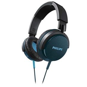 Fone de Ouvido Philips SHL3100MBL com Estilo DJ de Monitoramento, Design Dobrável e Alça Ajustável – Azul