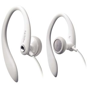 Fone de Ouvido Philips SHS3201 com Gancho Flexível 3D – Branco