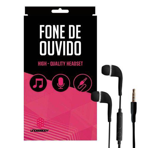 Fone de Ouvido Preto para Blu Dash 5.0 D400, D400i - Xp