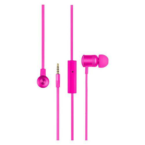 Fone de Ouvido Pulse Neon Intra Auricular com Microfone - Rosa - Ph188