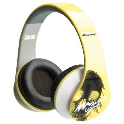 Fone de Ouvido Radical Beat Amarelo Hp901 Fortrek