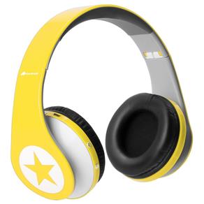 Fone de Ouvido Radical Beat MP3 e Rádio FM HP902 Amarelo Fortrek