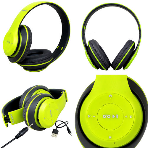 Fone de Ouvido Sem Fio Fone de Ouvido Bluetooth Headset Wireless Headphone Bluetooth Verde Fone Ouvido Headset Bluetooth Wireless Dobrável Headphone - Classe JL