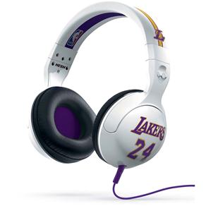 Fone de Ouvido Skullcandy S6HSDY 226 Hesh NBA Lakers-Kobe Bryant Supra Auricular com Conchas Fechadas Circumaural e Microfone - Branco/Roxo