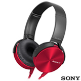 Fone de Ouvido Sony Headphone com Extra Bass Vermelho - MDR-XB450AP