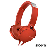 Fone de Ouvido Sony Headphone com Extra Bass Vermelho - MDR-XB550APR