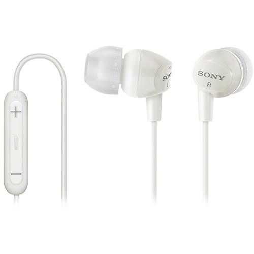 Fone de Ouvido Sony Intra Auricular com Microfone Branco - EX12IP