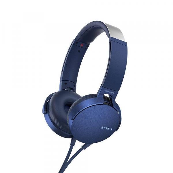 Fone de Ouvido Sony MDR-XB550APL Headphone Extra Bass Azul