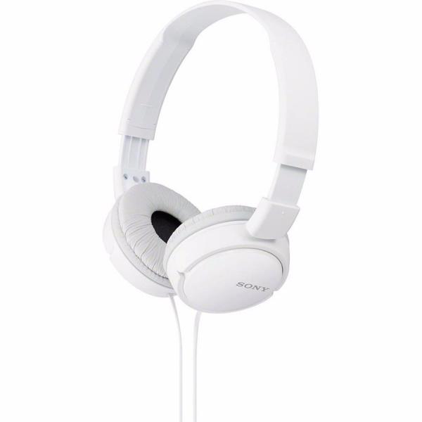Fone de Ouvido SONY MDR-ZX110 Dobrável Branco Headphone