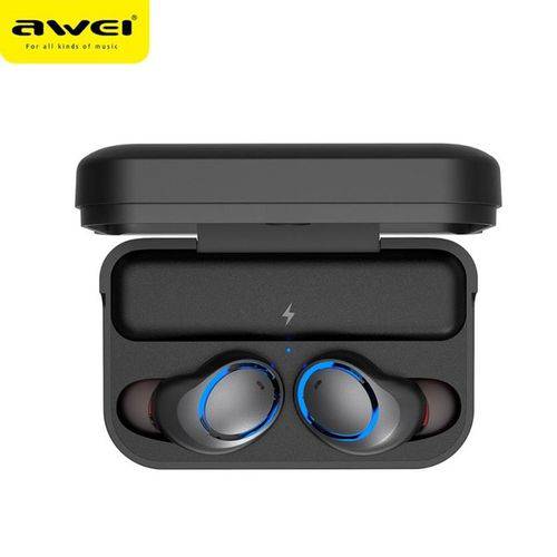 Tudo sobre 'Fone de Ouvido Sport Bluetooth Intra Auricular Awei Tws T3 Preto'
