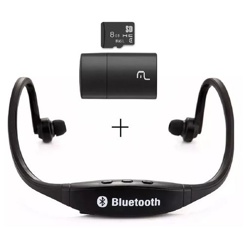 Fone de Ouvido Sport com Cartão de Memoria 8GB 3 em 1 Bluetooth/Mp3/Fm Multilaser- PH263