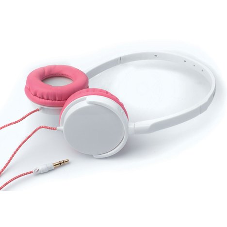Fone de Ouvido Tipo Headphone Comfort Branco e Rosa - One For All