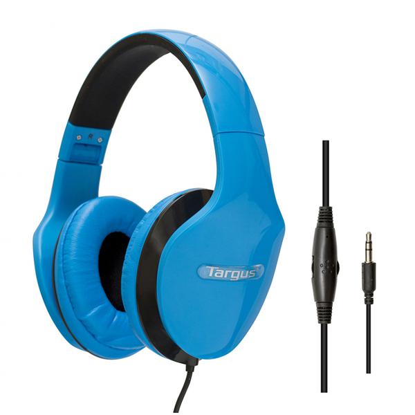 Fone de Ouvido Tipo Headphone Dobrável Azul, com Controle de Volume - TARGUS