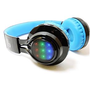 Fone de Ouvidos C/ Microfone Wings ? Wireless Bluetooth Radio Fm - Headphone Ab005 ? Blue - Lançamento!