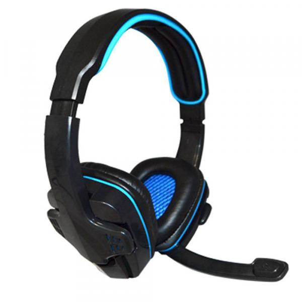 Fone Gamer Headset com Microfone Azul Kp-357 para Pc/Ps3/Ps4 - Knup