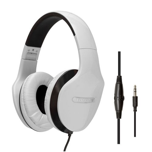 Fone Headphone Dobrável Controle de Volume Branco TA-40HP