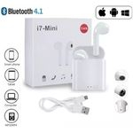 Fone Ouvido Bluetooth I7s 4.2 Par Tws Sem Fio Branco Case Base Carregadora Abafarto