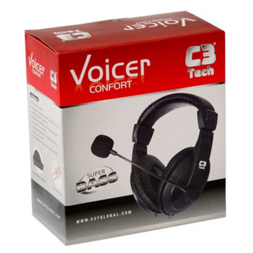 Fone Ouvido Headset C3tech Notebook Pc Skype Microfone e Gamer