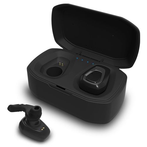 Fones de Ouvido Sem Fio Bluetooth com Microfone de Carregamento Caso Fones de Ouvido de Redução D