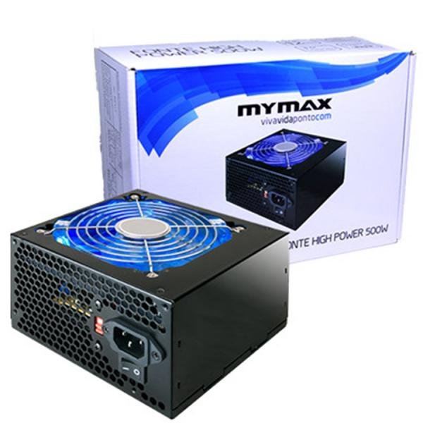 Fonte ATX 500W 24 Pinos 2 Sata High Power Mymax