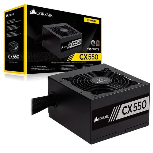 Fonte ATX Corsair CX550 de 550W Real 80 Plus Bronze - CP-9020121-NA