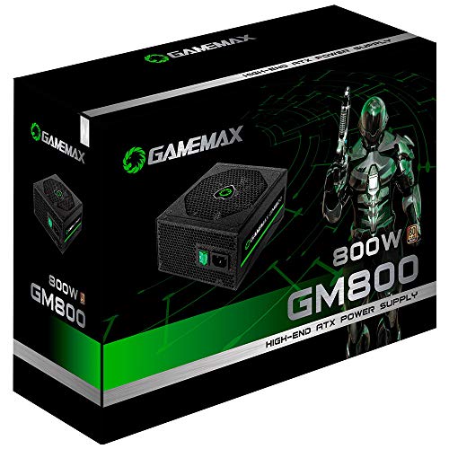 Fonte ATX Gamemax 800W Real 80PLUS/PFC/ Bivol Auto GM800