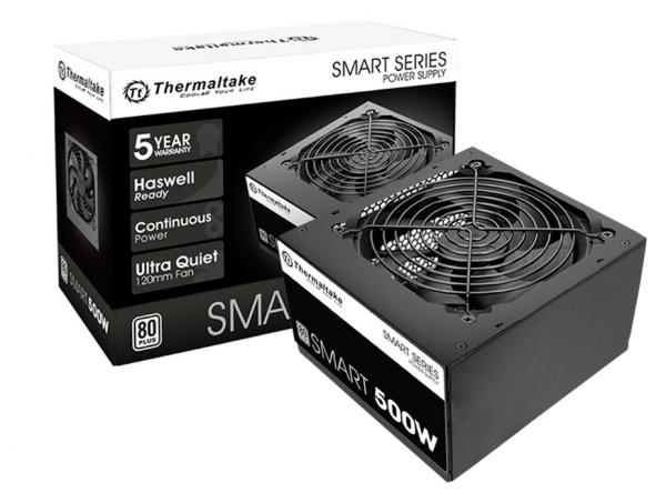 Fonte ATX Thermaltake 500W Smart Series 80 Plus, PFC Ativo PS-SPD-0500NPCWBZ-W