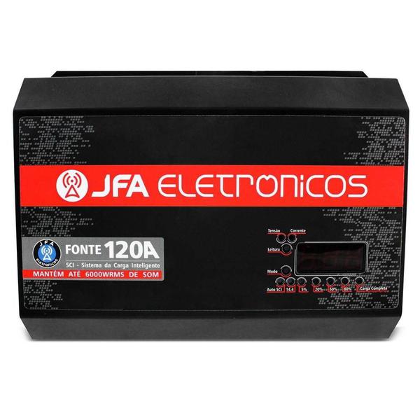 Fonte Automotiva Jfa 120a 6000w Sci Carregador Bateria Bivolt AutomTico Led Voltímetro Amperímetro
