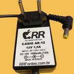 Fonte Carregador 12V para Teclado Casio Ad-12 Ctk811 Ctk811ex Lk80 Ps20