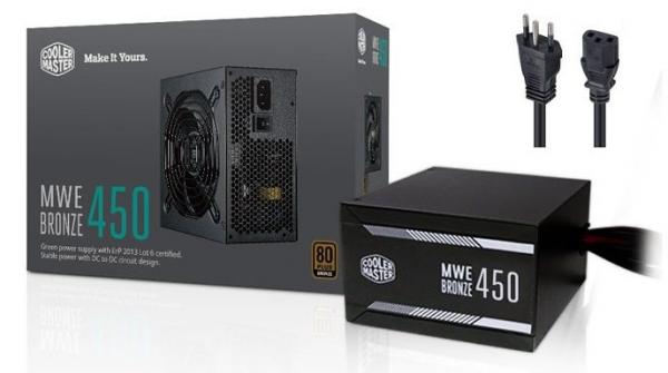 Fonte Cooler Master 450w 80 Plus Bronze Mwe (Cabo de Força Incluso) - Mpx-4501-acaab-br
