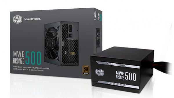 Fonte Cooler Master 500W 80 PLUS Bronze MWE (cabo de Forca Incluso) - MPX-5001-ACAAB-BR