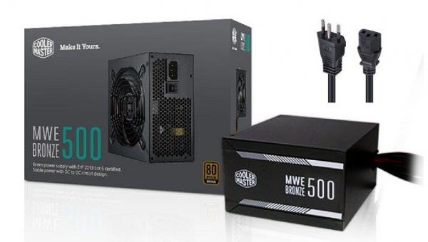 Fonte Cooler Master 500w 80 Plus Bronze Mwe (Cabo de Força Incluso) - Mpx-5001-acaab-br