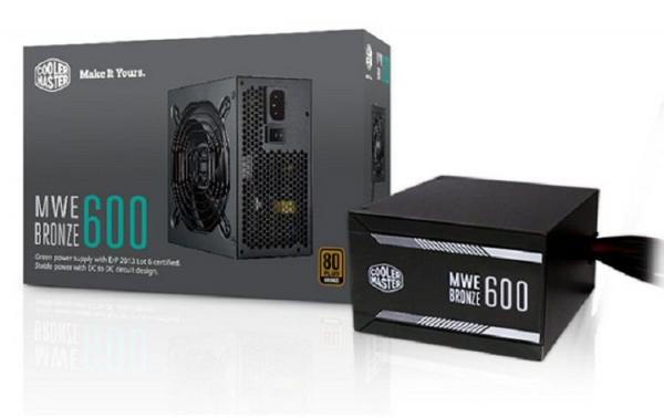 Fonte Cooler Master 600W 80 PLUS Bronze MWE (cabo de Forca Incluso) - MPX-6001-ACAAB-BR