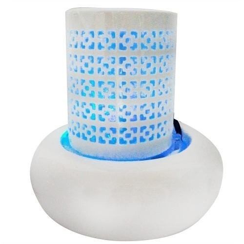 Fonte de Ceramica de Agua Luz com Quedas Cascata Decorativa Colorida