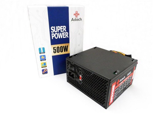 Fonte Gamer Astech 500w Super Power Bivolt 24p Sata