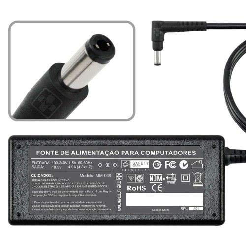 FONTE P/ NOTEBOOK 18.5V 4.9A - Plug. 4.8×1.7mm (68)