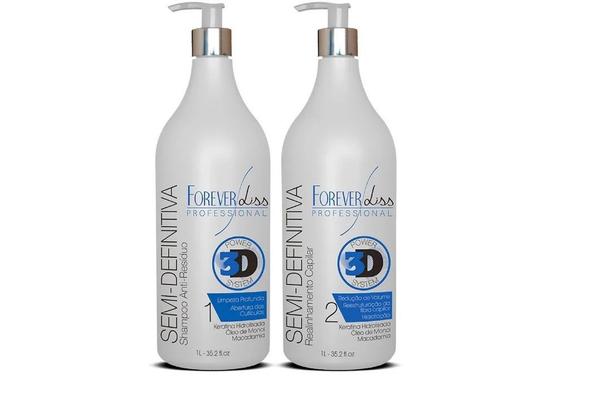 Forever Liss Escova Semi Definitiva Power 3d System Kit 2x1 Litro