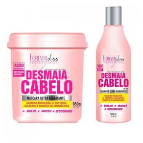 Forever Liss Kit Desmaia Cabelo Shampoo 500ml + Mascara 950g