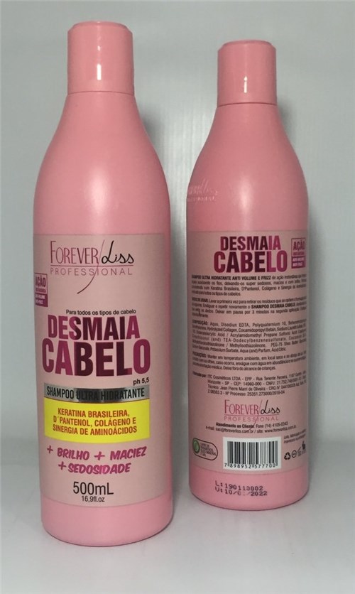 Forever Liss Shampoo Ultra Hidratante Desmaia Cabelo 500Ml,